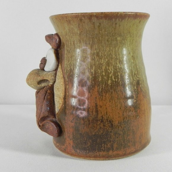 Village Potter Stoneware 3D Funny Face Mug - Picture 3 of 6